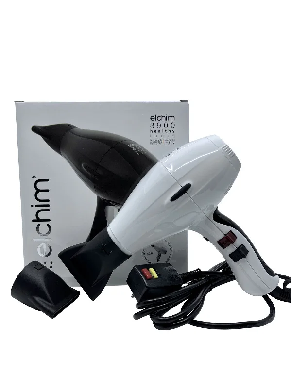 Elchim 3900 Titanium Ionic Ceramic Hair Dryer Pure White