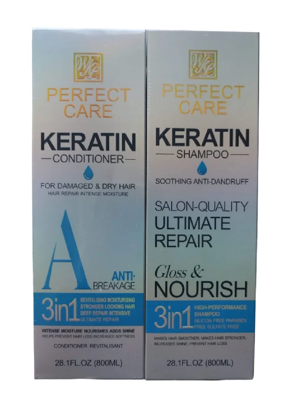 ( Combo) Perfect Care Keratin Shampoo & Conditioner 800ML