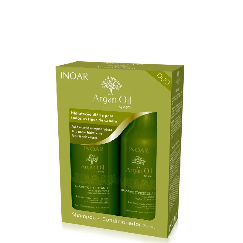 Inoar Argan Oil Duo Daily Shampoo & Conditioner Set (2 x 250ml/8.4oz)