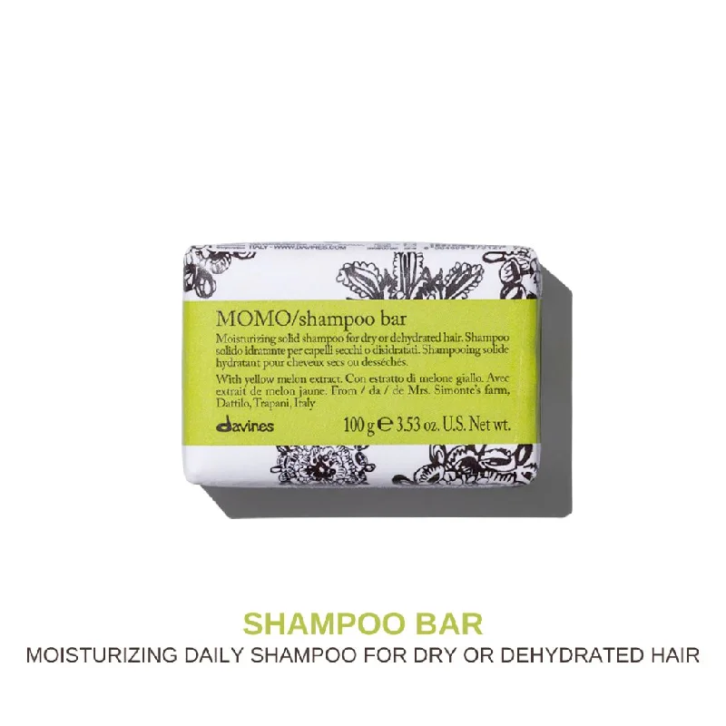 Davines MOMO Shampoo Bar: Moisturizing Solid Shampoo for Dry or Dehydrated Hair