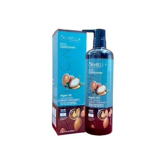 Combo- Orabella Professional  Smooth And Silky Shampoo & Conditioner Argan Oil Enriched With Keratin+ Collagen 900ML