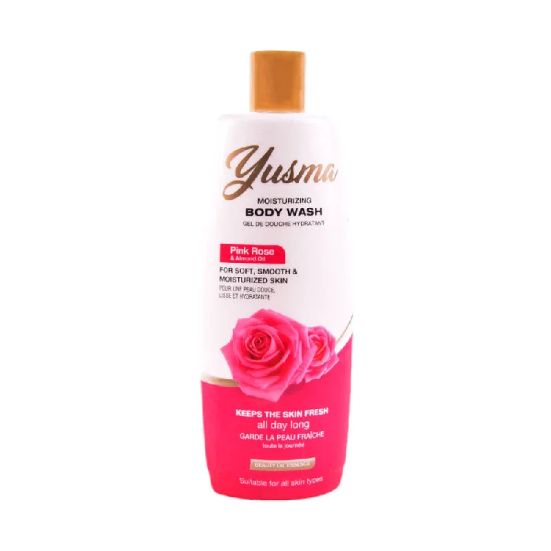 YUSMA BODY WASH PINK ROSE & ALMOND OIL 400 ML