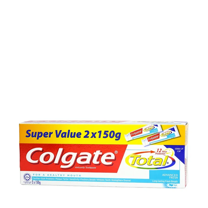 Colgate Total Advanced Fresh Anticavity Toothpaste 2x150g