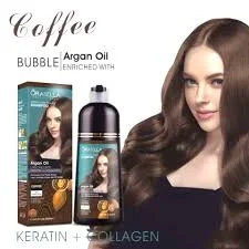 Orabella Professional Speedy Hair Color Shampoo Argan Oil Enriched with Keratin + Collagen -Coffee 400ML