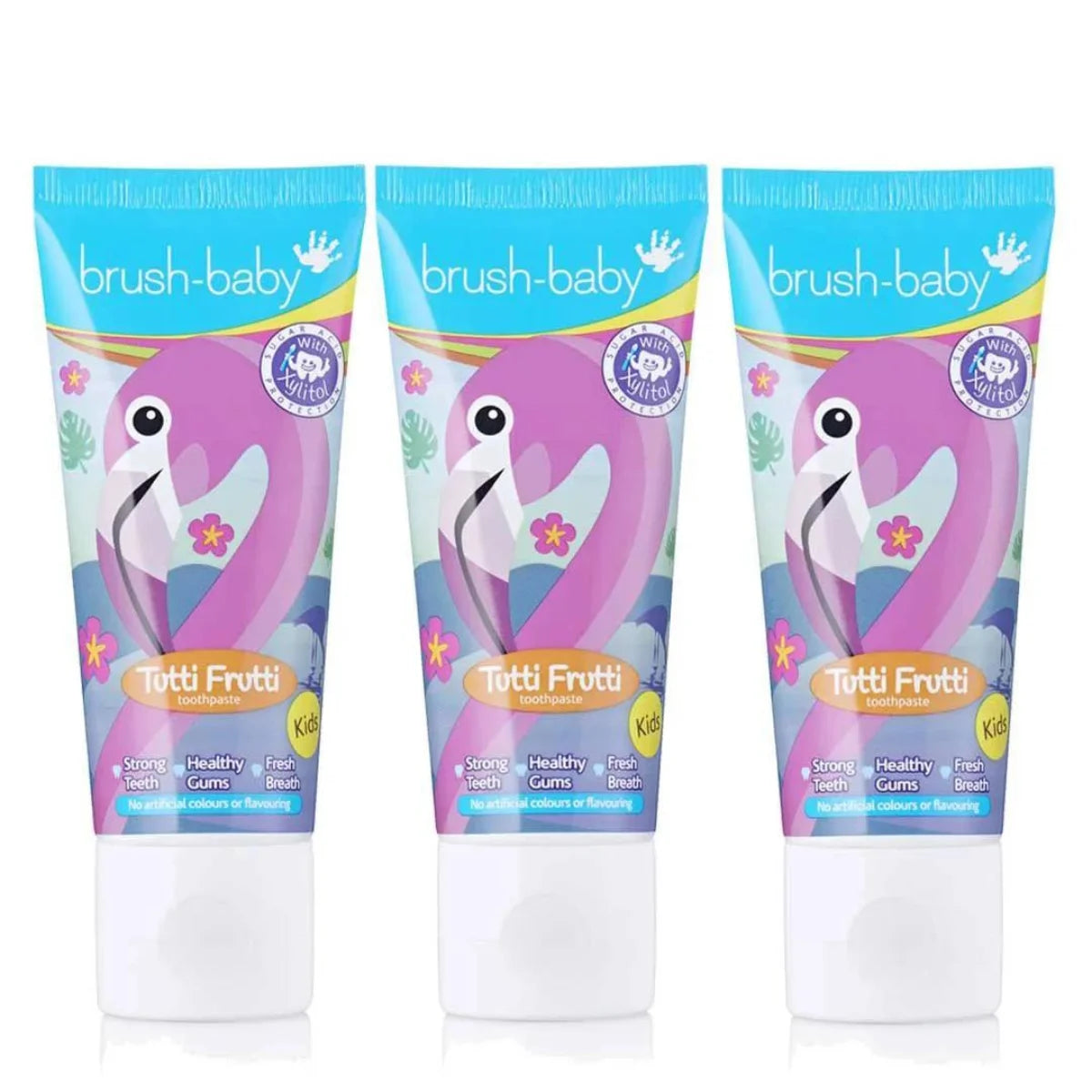 Tutti Frutti Flamingo Kids Toothpaste - 3 Pack