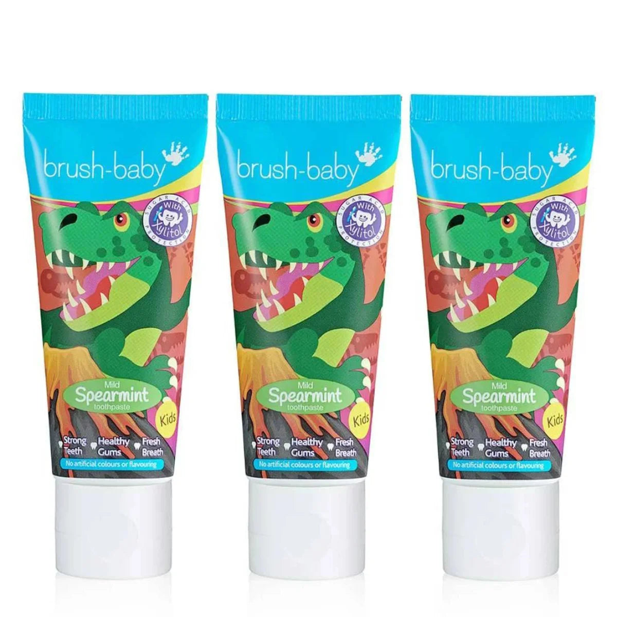 Mild Spearmint Dinosaur Kids Toothpaste - 3 Pack