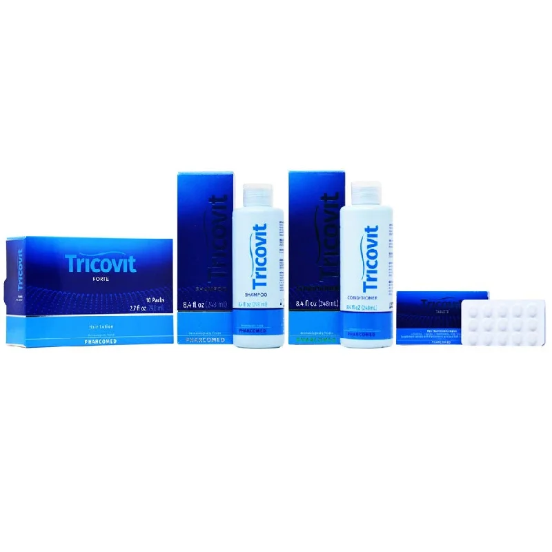 Tricovit Complete Hair Loss System (Shampoo, Conditioner, Serum & Supplement)