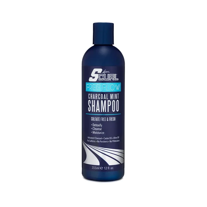 S-Curl Free Flow Charcoal Mint Shampoo 12oz