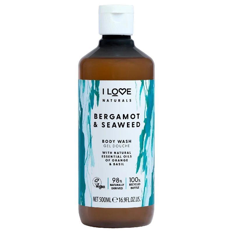 Naturals Body Wash - Bergamot and Seaweed by I Love Cosmetics for Women - 16.9 oz Body Wash