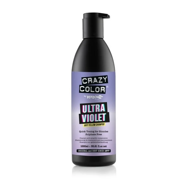 Crazy Color Ultraviolet No Yellow Shampoo 1000ml/33.81 oz