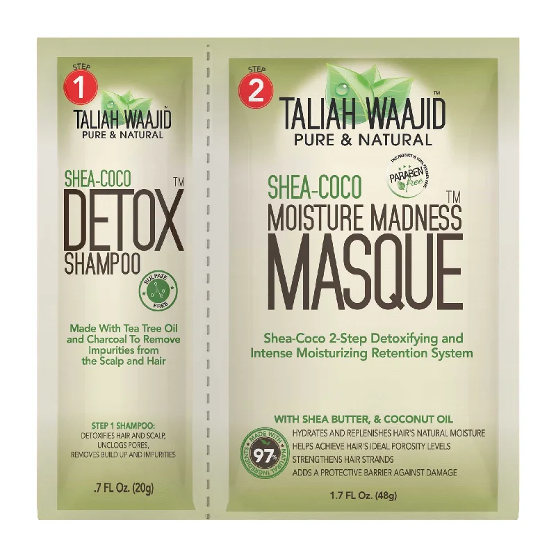 Taliah Waajid Two Step Shea-Coco Detox Shampoo & Moisture Madness Masque Packette