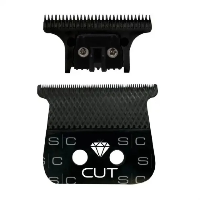 StyleCraft Replacement Diamond Cut Fixed Black Diamond DLC Hair Trimmer Blade With The One Cutter Set