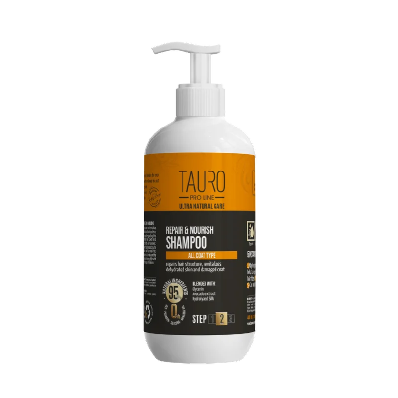 Tauro Pro Line Ultra Natural Care repair and nourish shampoo for dogs and cats skin and coat