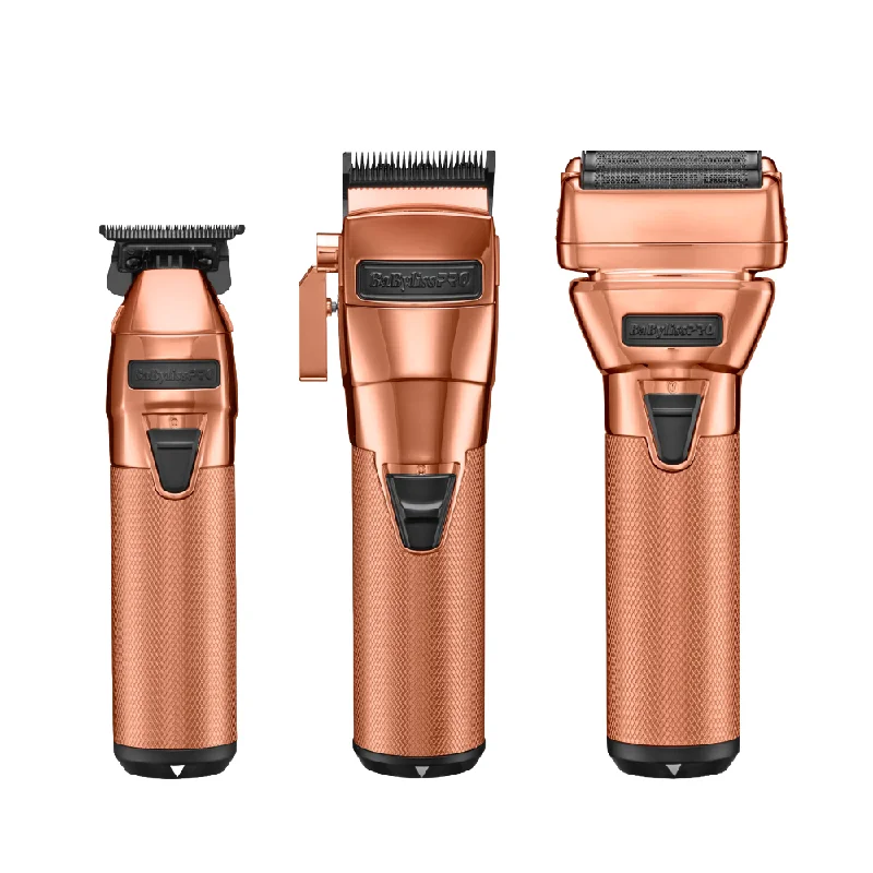 BaBylissPRO FXONE Rose GoldFX Clipper (FX899RG), Trimmer (FX799RG) & Shaver (FX79FSRG) Bundle