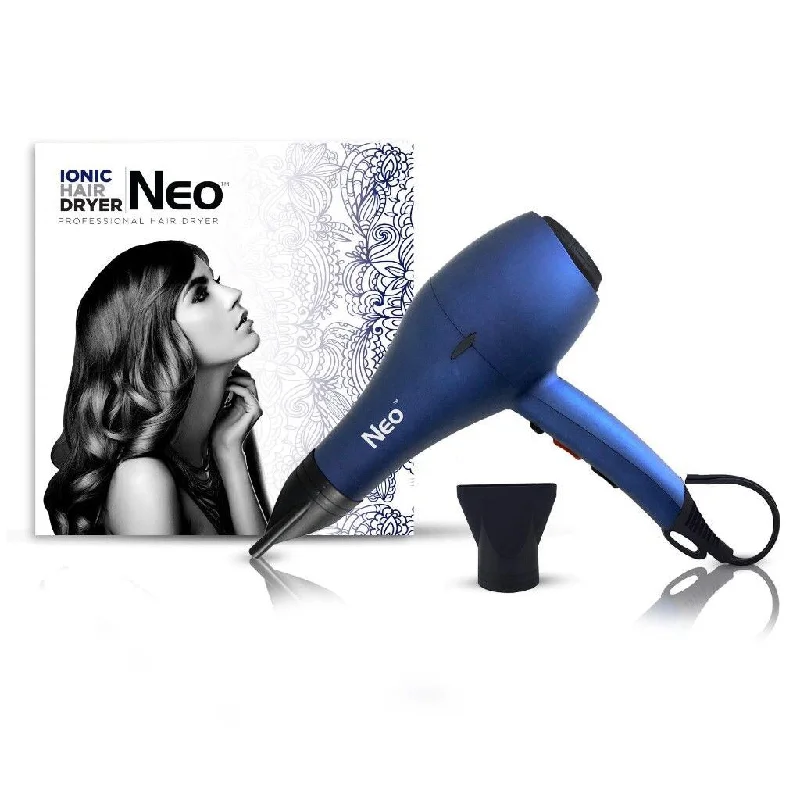 Ionic Pro - Professional 1600W Powerful Ionic Hair Dryer - Concentrator Nozzles Included