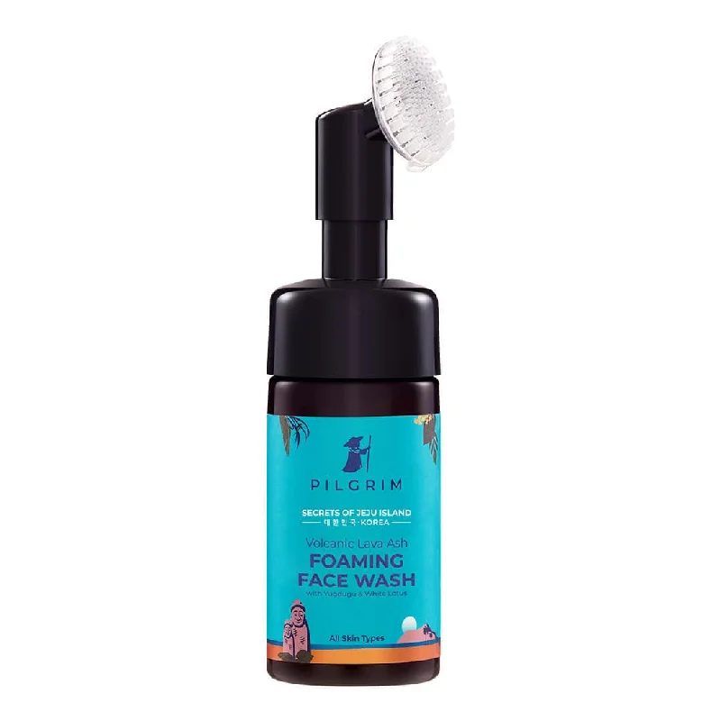 Volcanic Lava Ash Foaming Face Wash w/ Brush